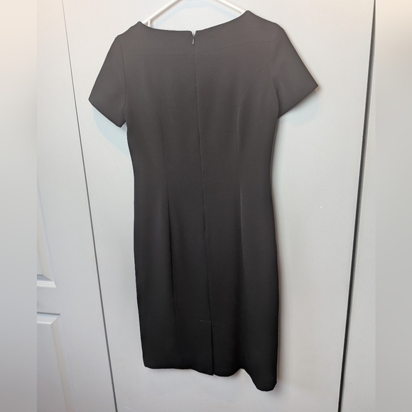 CASSIS Classic Women Black Dress Back Zipper Closure Size 2 Short Sleeve - Picture 7 of 12